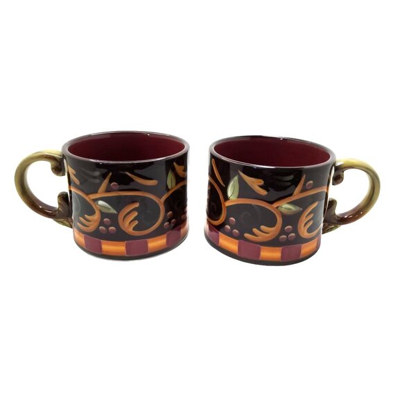 Demdaco Chocolate Berries Coffee Mug hand painted and designed by Deb Hrabik, se - Picture 1 of 5